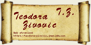 Teodora Živović vizit kartica